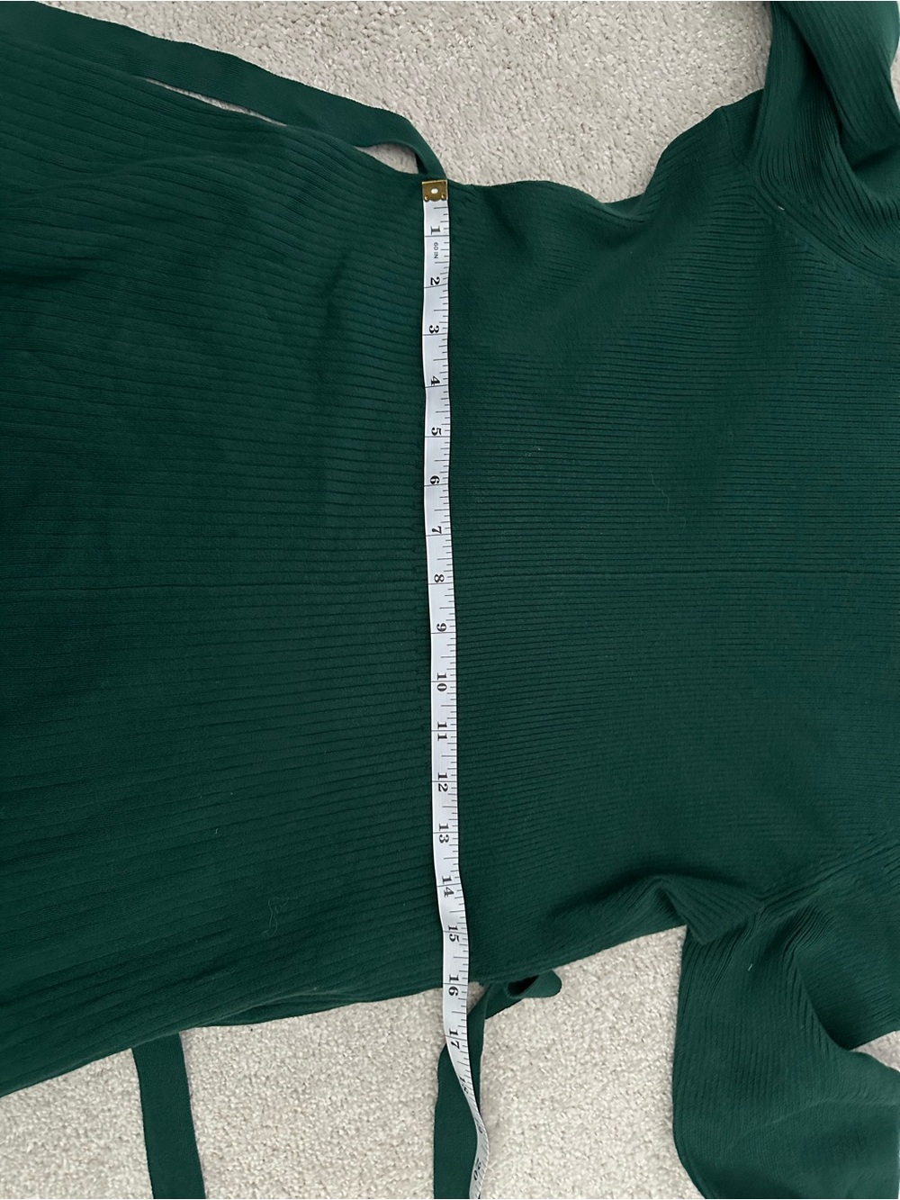 Boden Emerald Green Long Sleeve Midi Dress with Waist Tie - Picture 7 of 7